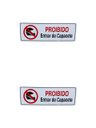 Ver imagem 1 de Kit 2 Placa de Sinalização Proibido Entrar de Capacete 10x30