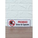 Ver imagem 6 de Kit 2 Placa de Sinalização Proibido Entrar de Capacete 10x30