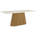Ver imagem 2 de Mesa de Jantar 8 Lugares 200cm com Vidro Valt Nature/off H02 - Mpozenato