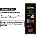 Ver mais imagens de Armário Multiuso 2 Portas com Chave Organizador Home Office Lavanderia Cappuccino - Lh Móveis