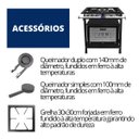 Ver imagem 7 de Fogão Industrial 2 Bocas 30x30 Baixa Pressão P5 com Forno Tampa de Vidro Jcn