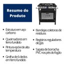 Ver imagem 5 de Fogão Industrial 2 Bocas 30x30 Baixa Pressão P5 com Forno Tampa de Vidro Jcn