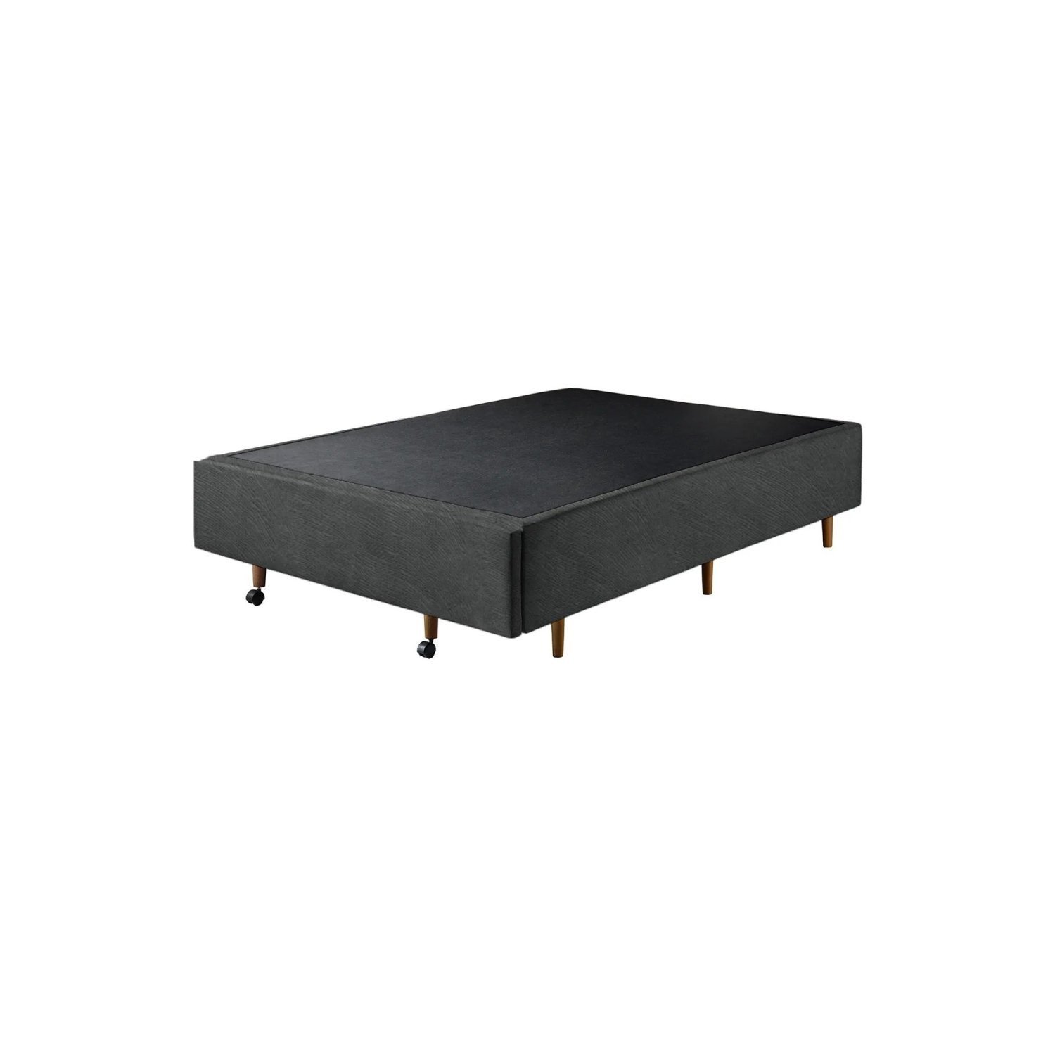 Base Box Casal com Sapateira 138x188x30cm  Suede Cinza - 3