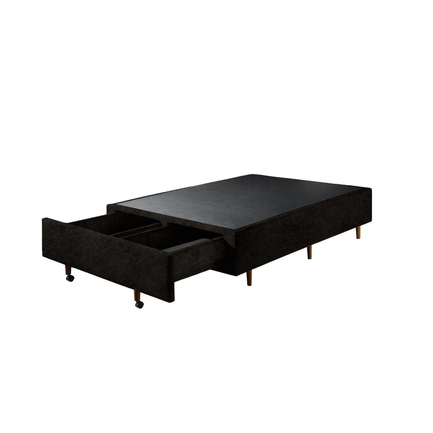 Base Box Casal com Sapateira 138x188x30cm  Suede Marrom - 4