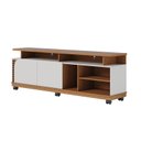 Ver imagem 1 de Rack para TV até 75 Polegadas Ripado 180 cm Rodízio Colibri Freijó/Off White Jurerê