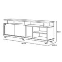 Ver imagem 4 de Rack para TV até 75 Polegadas Ripado 180 cm Rodízio Colibri Freijó/Off White Jurerê
