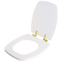 Ver imagem 2 de Assento Sanitário com Amortecedor Laguna Branco para Vaso Hervy com Ferragem Dourada