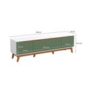 Ver imagem 3 de Rack Kappesberg 3 Portas Branco/verde Oliva 180cm