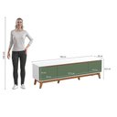 Ver imagem 4 de Rack Kappesberg 3 Portas Branco/verde Oliva 180cm
