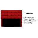 Ver mais imagens de Cabeceira Estofada Cama Box Casal 140 Cm Ananda Suede:vermelho