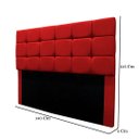 Ver imagem 3 de Cabeceira Estofada Cama Box Casal 140 Cm Ananda Suede:vermelho