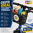 Ver imagem 6 de Bicicleta Infantil Aro 12 Azul Baby Style Speedy com Rodinhas Removíveis Cesto Cestinha Menino Freio