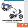 Bicicleta Infantil Aro 12 Azul Baby Style Speedy com Rodinhas Removíveis Cesto Cestinha Menino Freio - 5
