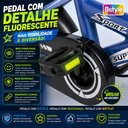 Ver imagem 4 de Bicicleta Infantil Aro 12 Azul Baby Style Speedy com Rodinhas Removíveis Cesto Cestinha Menino Freio