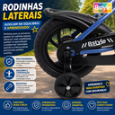 Ver imagem 5 de Bicicleta Infantil Aro 12 Azul Baby Style Speedy com Rodinhas Removíveis Cesto Cestinha Menino Freio