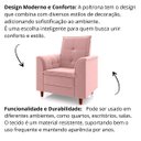 Ver imagem 5 de Poltrona Decorativa Estofada Confortável Sala Atenas Veludo:rosa