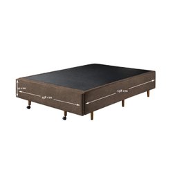 Base Box Queen com Sapateira 158x198x30cm  Suede Areia - 2