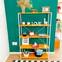 Ver imagem 1 de Estante Style Ample 5 Prateleiras Industrial Carvalho e Branco