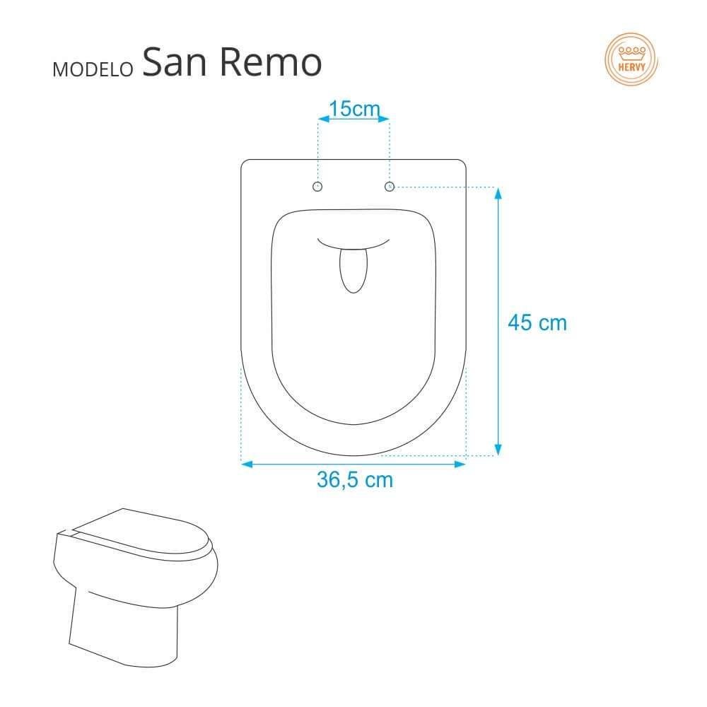 Assento Sanitário Laqueado San Remo Preto para Vaso Hervy | MadeiraMadeira
