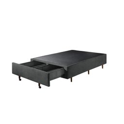 Base Box Queen com Sapateira 158x198x30cm  Suede Cinza - 4