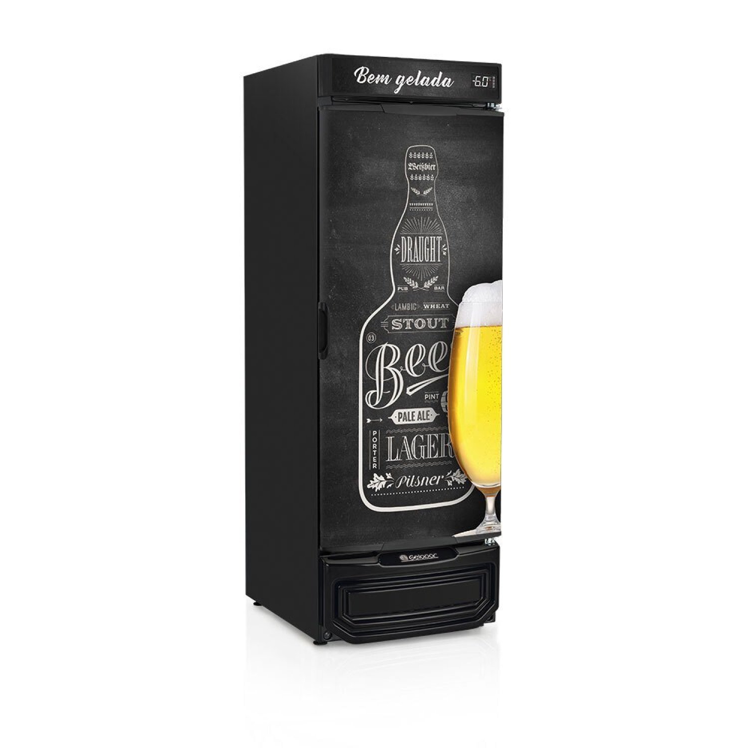 Cervejeira 570 Litros Frost Free Porta Cega GRB-57 QC PR Gelopar Preta 220v - 1