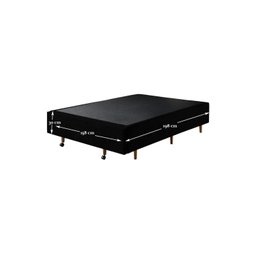 Base Box Queen com Sapateira 158x198x30cm  Suede Preto - 2