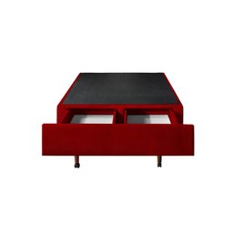 Base Box Queen com Sapateira 158x198x30cm  Suede Vermelho - 5