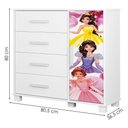 Ver imagem 3 de Mini Cama Infantil 153x79 e Comoda 4 Gavetas 1 Porta MDF Livia Decmade