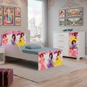 Ver imagem 2 de Mini Cama Infantil 153x79 e Comoda 4 Gavetas 1 Porta MDF Livia Decmade
