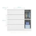 Ver imagem 4 de Cômoda Infantil Lívia com 4 Gavetas - Branco