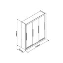 Ver imagem 5 de Guarda-Roupa Casal 3 Portas 100% MDF Milão Yescasa Preto