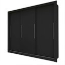 Ver imagem 2 de Guarda-Roupa Casal 3 Portas 100% MDF Milão Yescasa Preto