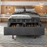 Base Box King com Sapateira 193x203x30cm  Suede Cinza - 1