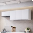 Ver imagem 1 de Conjunto de Armários Aéreo Cozinha Planejada Lux 120cm e 70cm 100% Mdf Branco Tx Fosco - Desk Design
