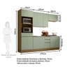 Cozinha Completa 5 Peças com Espaços para Micro-ondas e Tampo 270 Cm Slim Luciane Móveis - 7