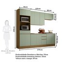 Ver imagem 5 de Cozinha Completa 5 Peças com Espaços para Micro-ondas e Tampo 270 Cm Slim Luciane Móveis