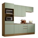 Ver imagem 3 de Cozinha Completa 5 Peças com Espaços para Micro-ondas e Tampo 270 Cm Slim Luciane Móveis