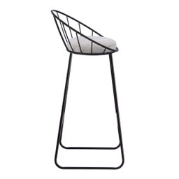 Banco Alto Sunset Banqueta Estofada Balcão Cozinha Churrasqueira - Preto - 6