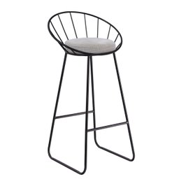 Banco Alto Sunset Banqueta Estofada Balcão Cozinha Churrasqueira - Preto - 1