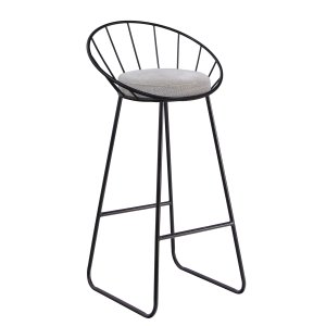 Banco Alto Sunset Banqueta Estofada Balcão Cozinha Churrasqueira - Preto
