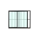 Ver imagem 2 de Janela de Correr 2 Folhas com Grade de Alumínio Preto 100x150