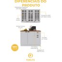 Ver imagem 5 de Armário de Cozinha Modulada Compacta Fidelitá Nara 100% MDF 2 Peças 120cm 6 Portas 2 Gavetas com