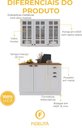 Ver imagem 5 de Armário de Cozinha Modulada Compacta Fidelitá Nara 100% MDF 2 Peças 120cm 6 Portas 2 Gavetas com