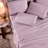 Jogo Lençol Solteiro 3 Peças 400 Fios Algodão - Rosa - 1