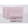 Jogo Lençol Solteiro 3 Peças 400 Fios Algodão - Rosa - 4