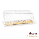 Ver mais imagens de Porta Doces e Salgados Pequeno com Tampa Cristal 28 x 15 cm - Keita
