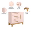 Ver imagem 7 de Kit Quarto de Bebê Q Encanto Slim com Berço Mini Cama Cômoda Sapateira e Colchão D18 130x70 Movellu