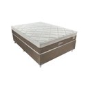 Ver imagem 2 de Cama Box Casal 138x188x58cm Molas Ensacadas Orion Montreal Branco/Tabaco