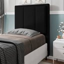 Ver imagem 2 de Cabeceira Cama Box Solteiro Veneza 90 Cm Sintético MV Estofados Preto