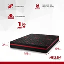 Ver imagem 4 de Colchão Queen D 45 Strong One 24x 198x 158 cm Preto/Vermelho Hellen Colchões